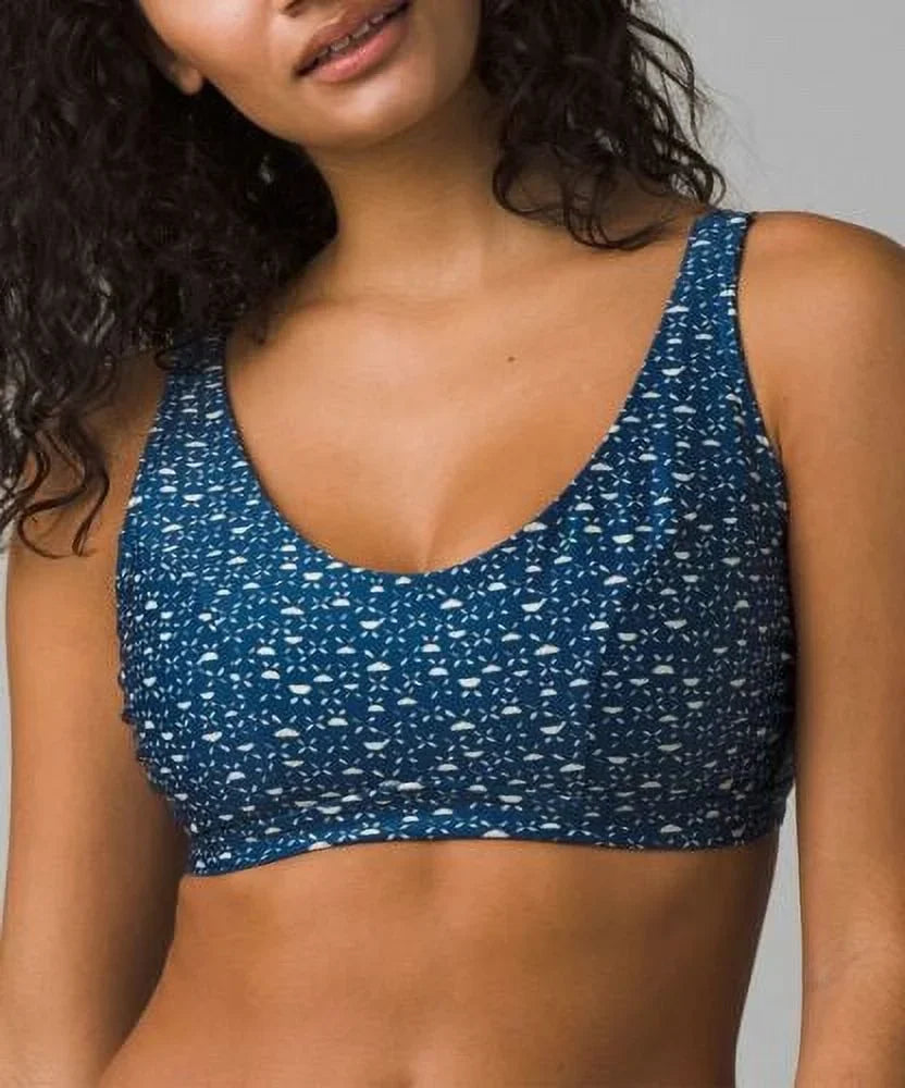 prAna Abella Size Small () 34 -Cup Underwire Bikini Top Deep Indigo Cha Cha