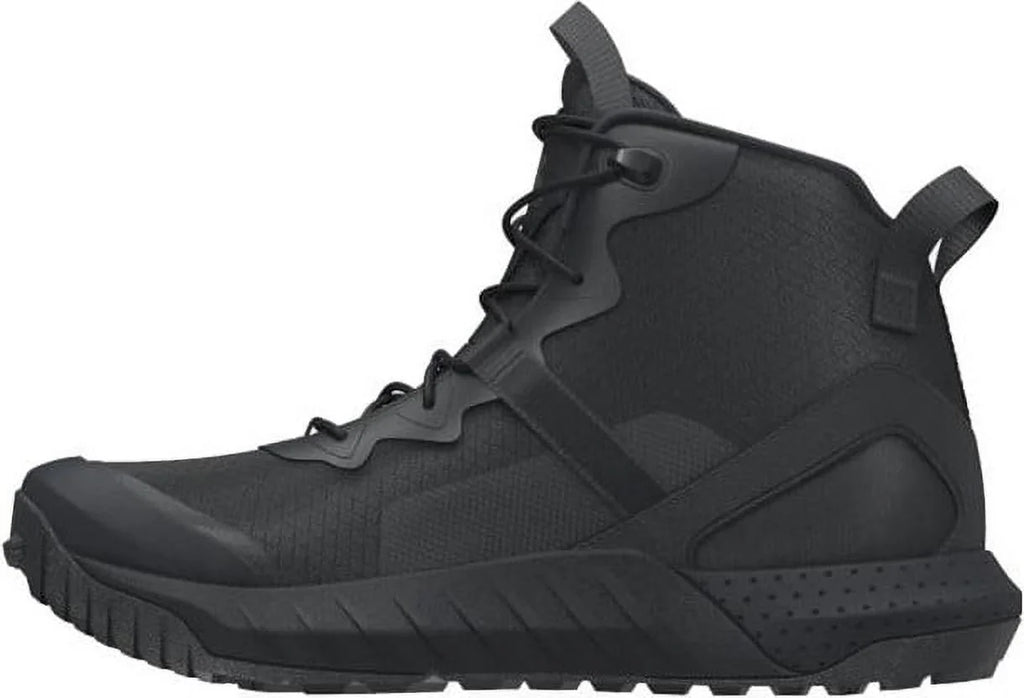 Under Armour Micro  Valsetz Mid Wide (2E) Tactical Boots, Black/Pitch Gray, 9W