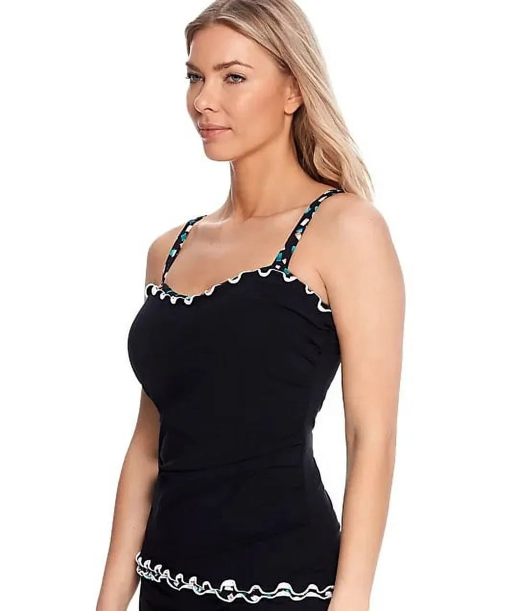 Profile by Gottex  Gin Fizz Underwire Tankini Swim Top,  34F,  34E