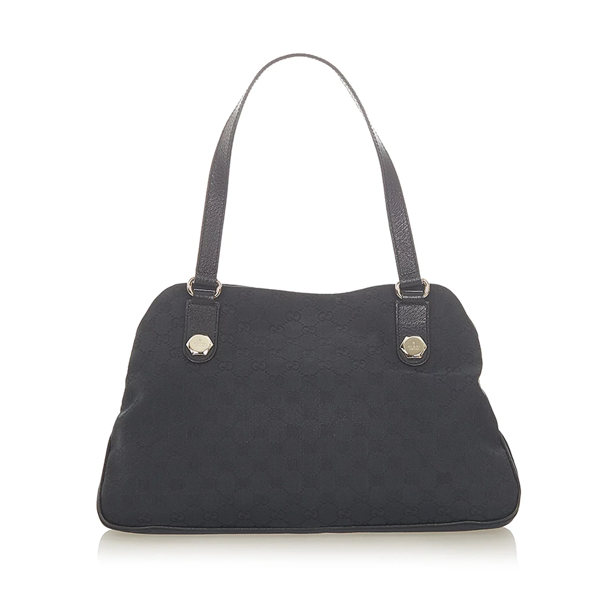 Pre-Owned Gucci  Shoulder Bag Canvas Fabric Black Women (Good)