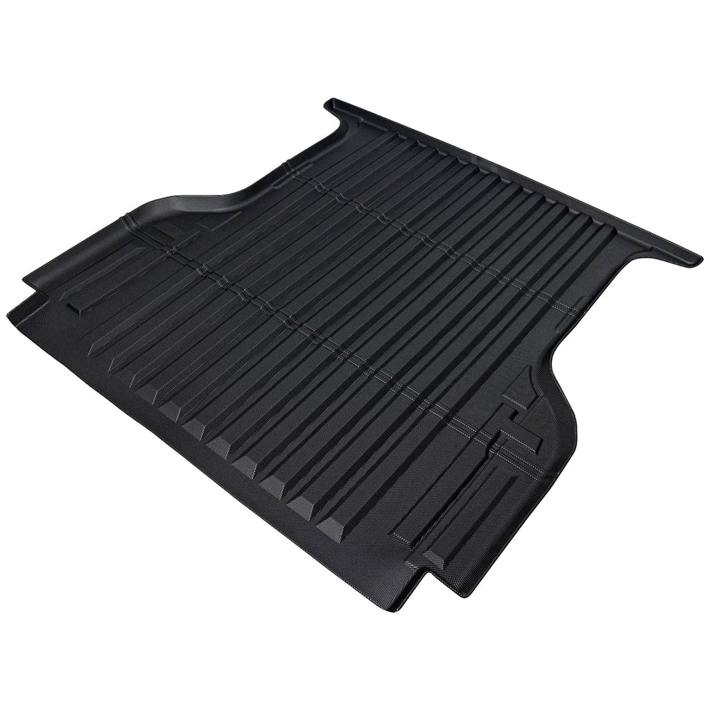 Ikon Motorsports Truck Bed Mat Compatible With 2019-2024 Ford Ranger Super Crew Cab 5Ft Short Bed, Black Rear Storage Floor Liner  Cargo Guard All Weather 3D Heavy Duty Trunk Flooring Protector