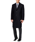 London Fog Big and Tall Signature Wool-Blend Overcoat, Black, 52R