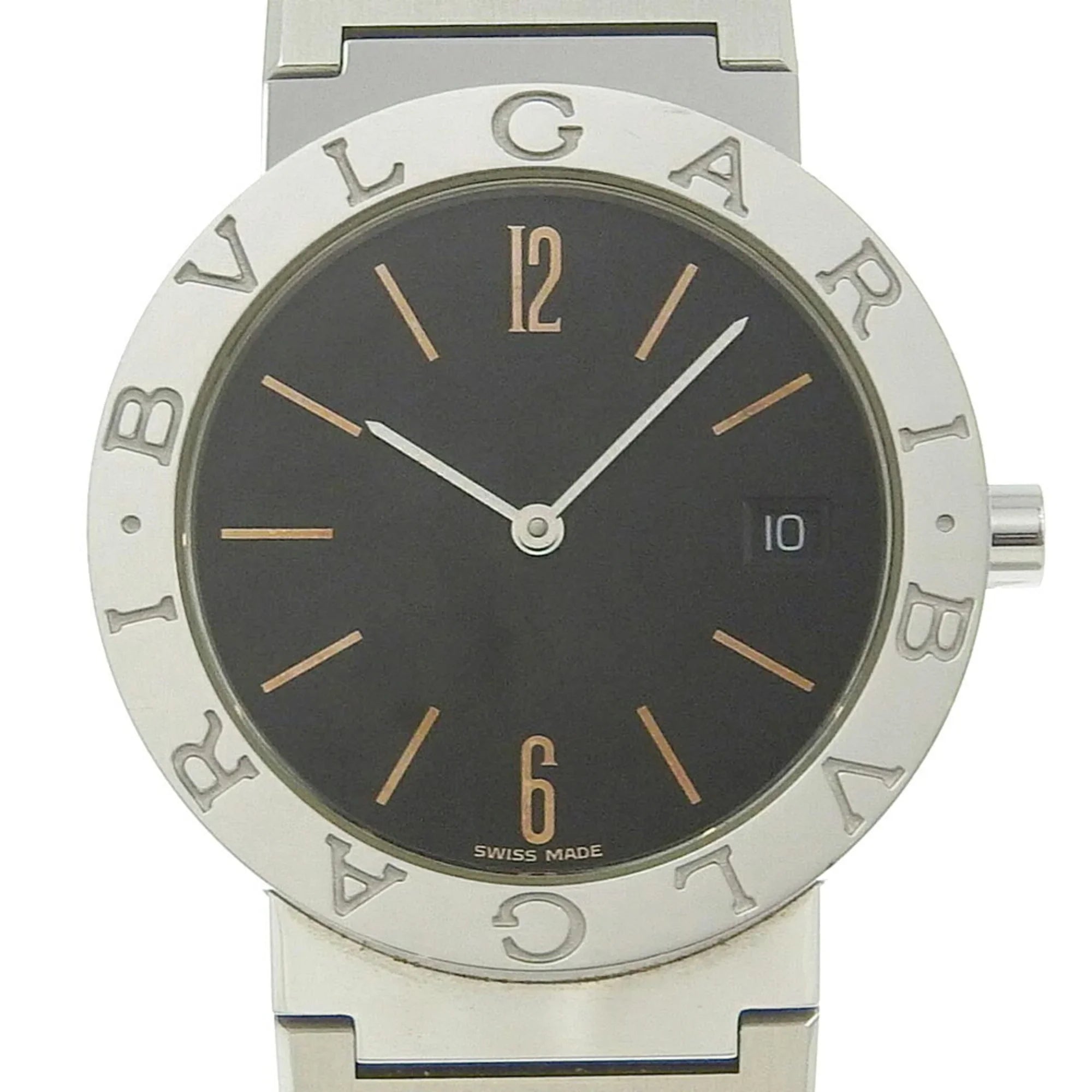Pre-Owned Bvlgari  Watch  Stainless Steel Quartz Analog Display Black Dial Bulgari Men's  (Fair)