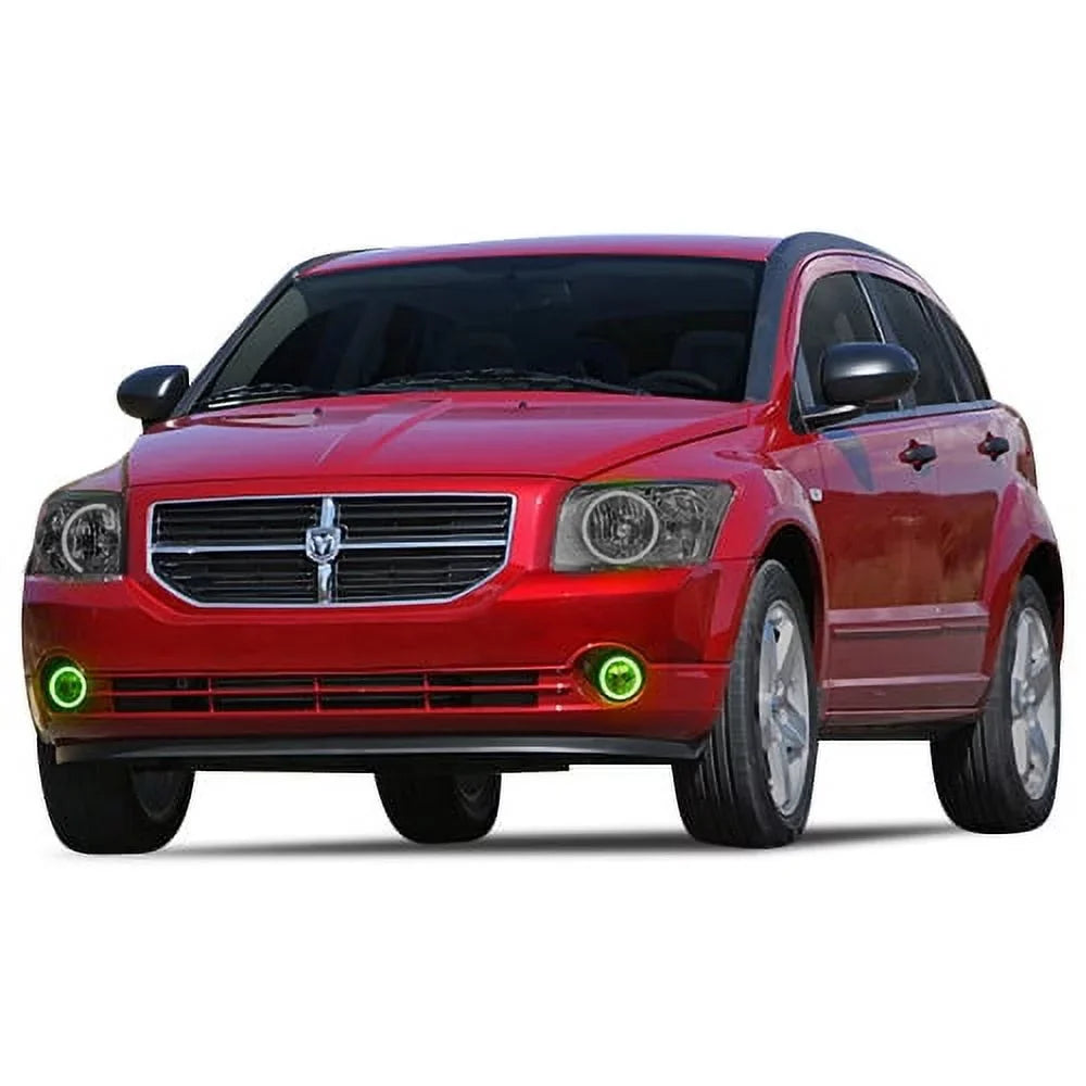 Flashtech   Multi Color Halo Ring Fog Light Kit for Dodge Caliber 07-12 with .3 Fusion Color Change Wifi Remote