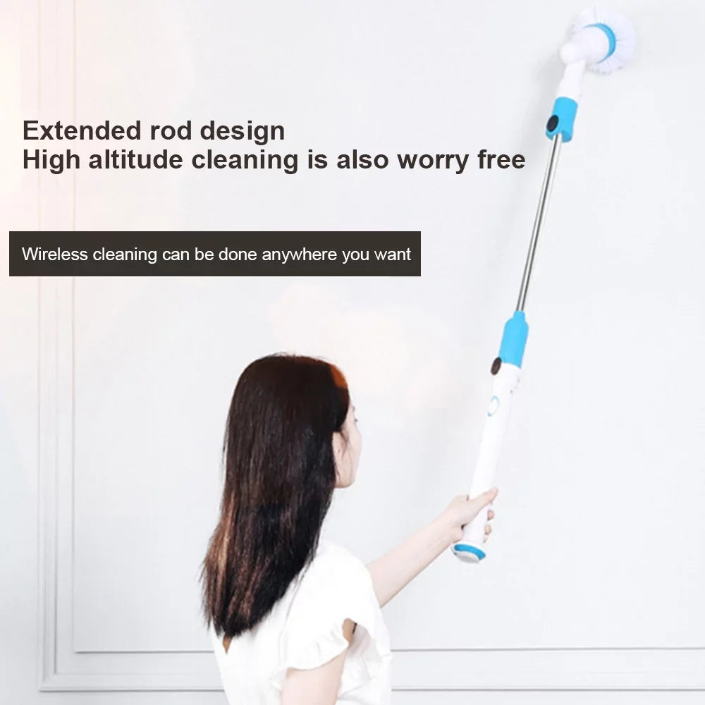 Electric Spin Scrubber Cordless Power Cleaning Brush Shower Scrubber for Bathroom Floor