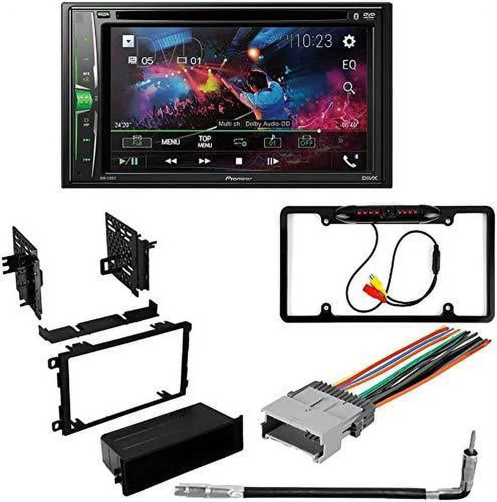Bundle for 2002-2004 Chevrolet -10 Pickcup / Pioneer -241EX Double  Car Stereo with Bluetooth/Backup Camera/Install Kit/in-Dash / / 6.2" Touchscreen Digital Media Receiver