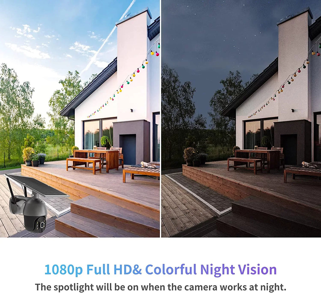 Soliom 3G/4G  Outdoor Security Camera Wireless,Pan Tilt 360°View Spotlight,1080P , Motion,No Wifi,Rechargeable Batteries,-4G