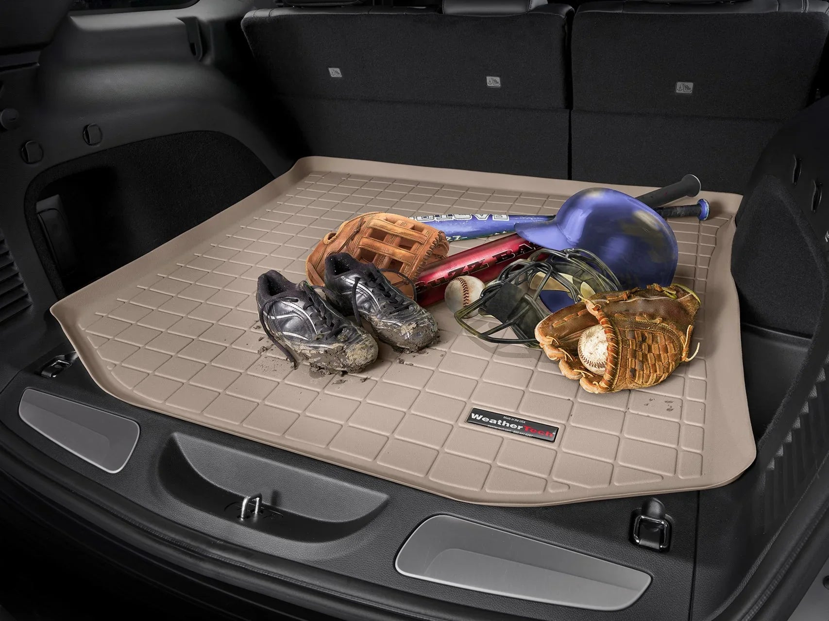 WeatherTech Cargo Trunk Liner designed for with 2005-2010 Jeep Grand Cherokee - Behind 2nd Row Seating, Black
