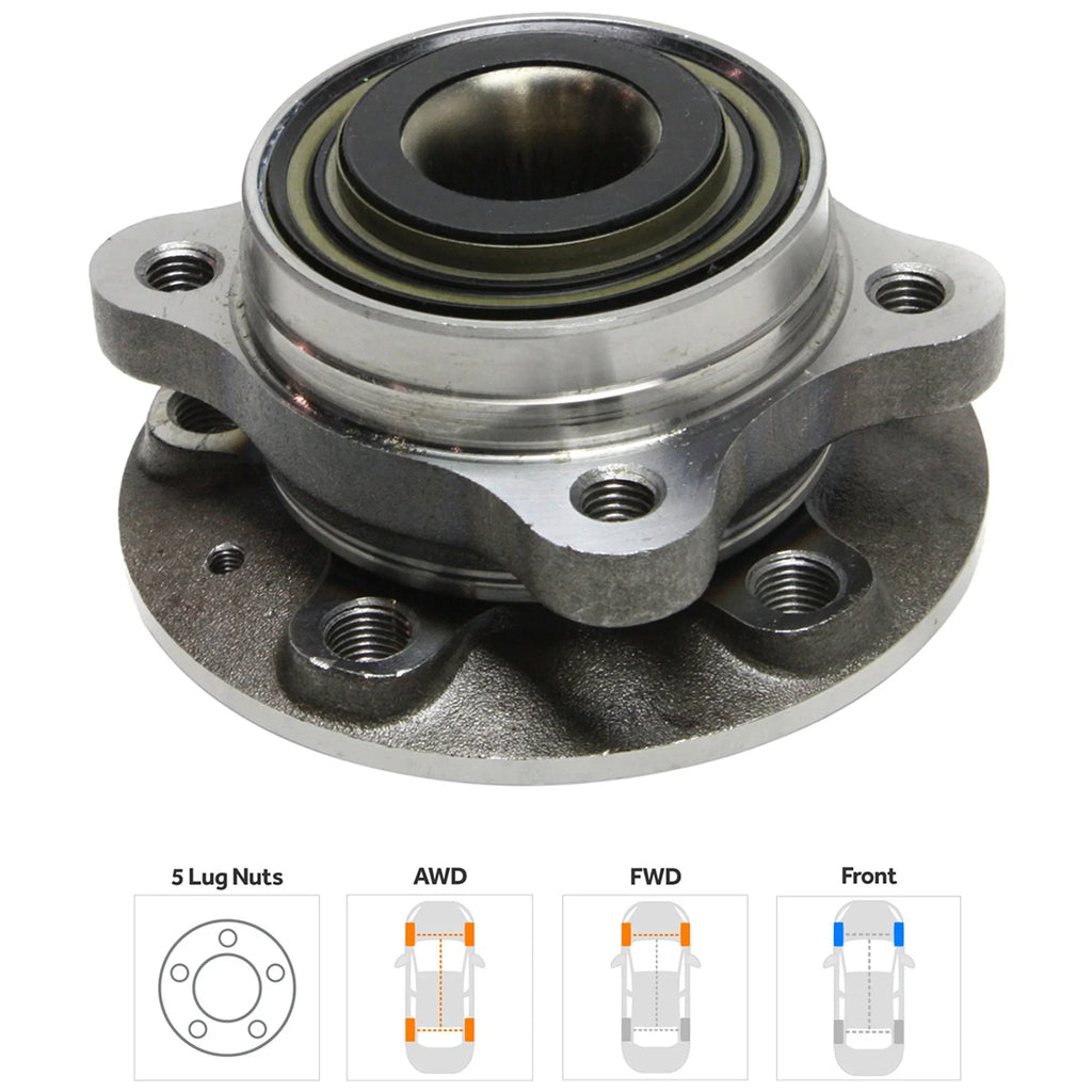 Wheel Hub Compatible with 2003-2007 Volvo  6Cyl 5Cyl 8Cyl 3.2L 2.5L 2.9L 4.4L Front, Left Driver or Right Passenger Bearing included