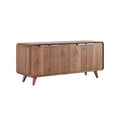 Mid-Century Modern Walnut Sideboard with Sleek Design and Storage Solutions