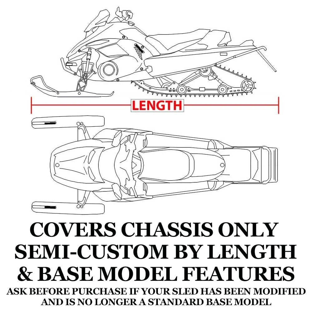Snow Cover Compatible for 2005-2007 Ski Doo Bombardier snowmobile model   550, Trailerable 600 Denier Snow Machine Sled Gear