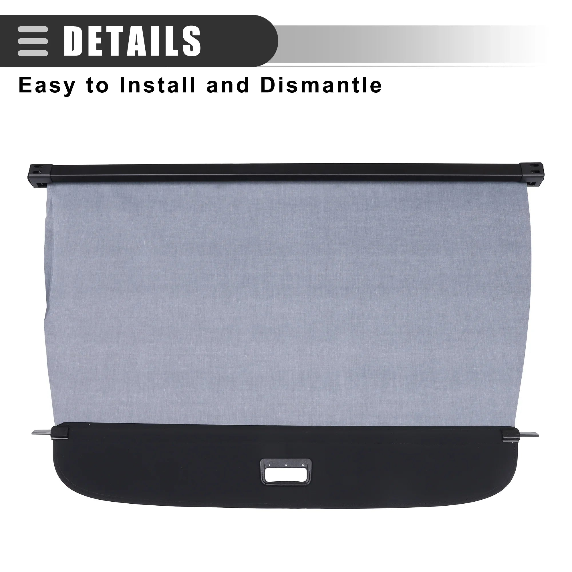 Retractable Cargo Cover Rear Trunk Security Cover Shield Shade for Audi  2016-2022 Canvas Black