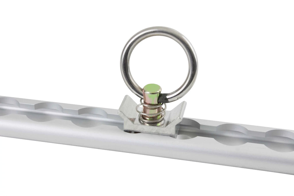 Heavy Duty Aluminum 4ft -Track (8 Pcs) w/ -Track Stud Stainless Steel Ring (32 Pcs) Tie Down System for Enclosed Trailers and Cargo Vans