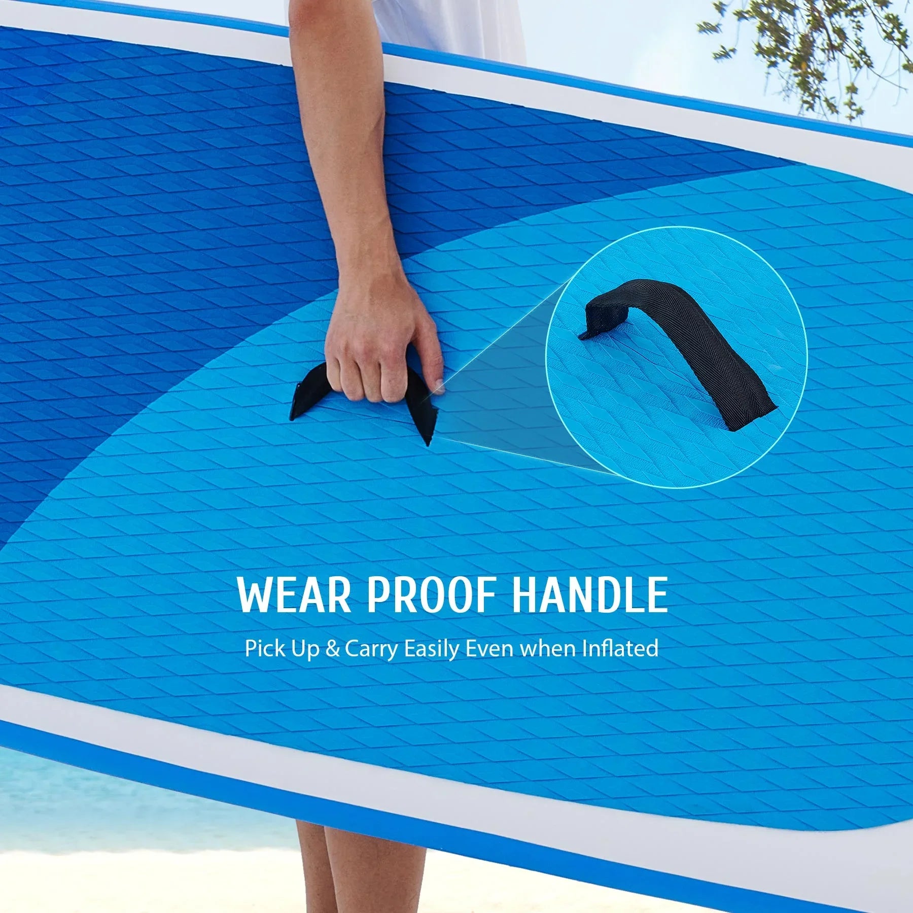 Preenex 10'6" Hybrid Paddle Board for Adults Inflatable  Board w Accessory Set, Blue