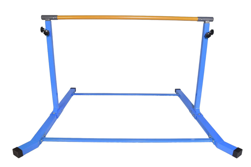 5 Star- Gymnastics Training Kip Bar for Kids, Expandable Between 3  to 5 , Adjustable Height Horizontal Bar Gymnastic Training Fitness Equipment for Home Practice Tumbling (Blue)