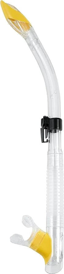 Cressi Adult Semi-Dry Snorkel for Scuba Diving, Snorkeling, and Freediving - Quick-Release Snorkel Keeper, Purge Valve | Tao: designed in Italy