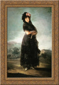 Mariana Waldstein, Ninth Marquesa de Santa Cruz 24x18 Gold Ornate Wood Framed Canvas Art by Francisco Goya