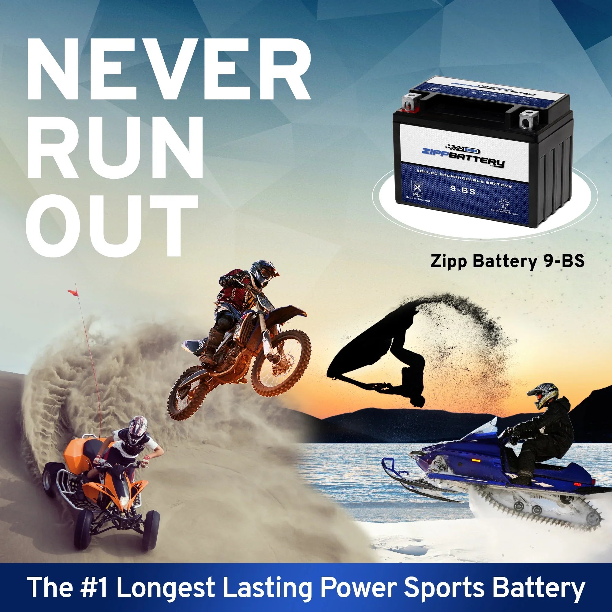 Zipp Battery - (9- 12 Volt,8 Ah, 120 ) Motorcycle Battery for Kawasaki 636cc Zx636-b  Ninja Zx-6r 2003