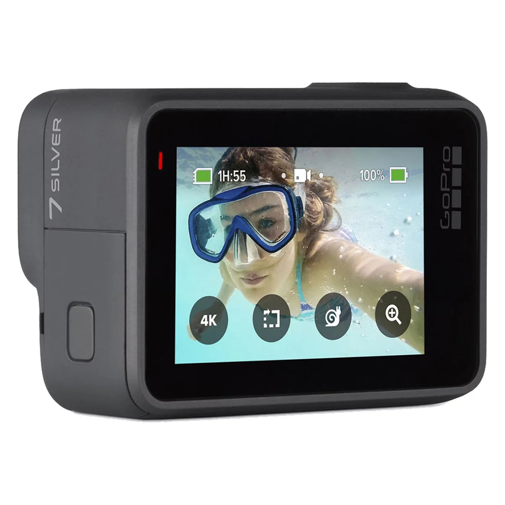 Restored GoPro  Silver Waterproof Digital Action Camera with Touch Screen 4K  Video 12MP Photos Sport Camera (Refurbished)
