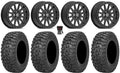 Valor  Beadlock 14" Wheels Black 30" Trail Saw 2.0 Tires Kawasaki Teryx Mule