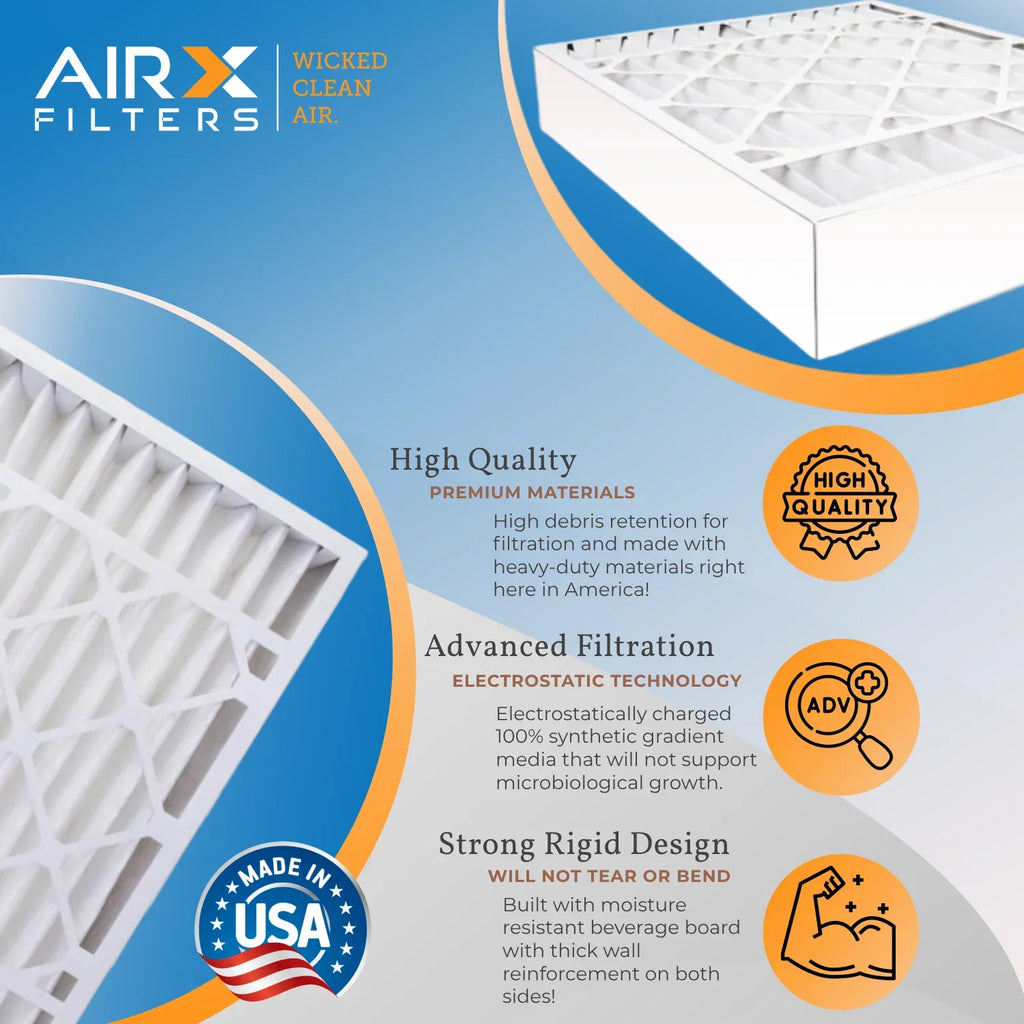 20x25x5 Air Filter  13 Comparable to  1500 - 2200 &  9 Compatible with Air Bear 255649-102 Premium  Made 20x25x5 Furnace Filter 2 pack by     .
