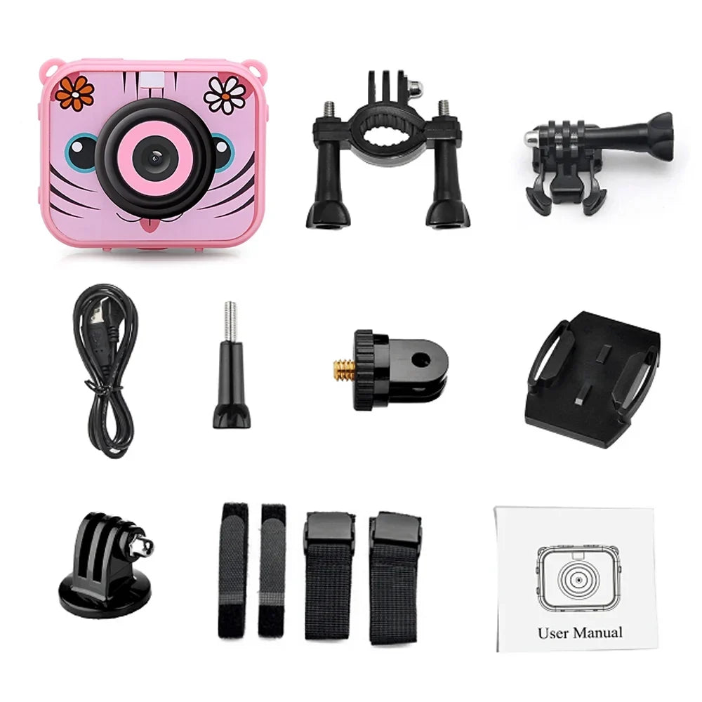 Video Camera,12mp Waterproof 30m Built-in Battery 30m Built-in Children Video Kids Camera Battery New Hunya Laojia