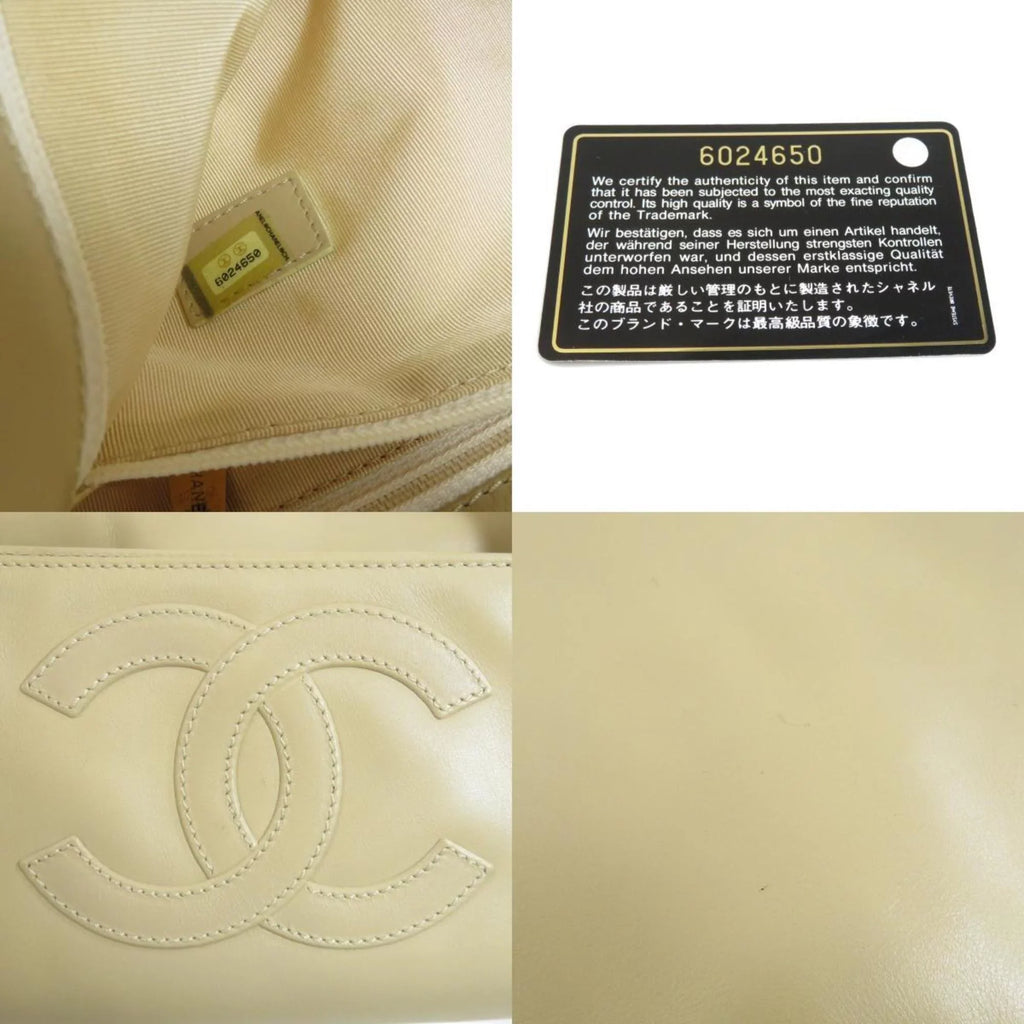 Pre-Owned Chanel coco mark tote bag lambskin ladies  (Good)