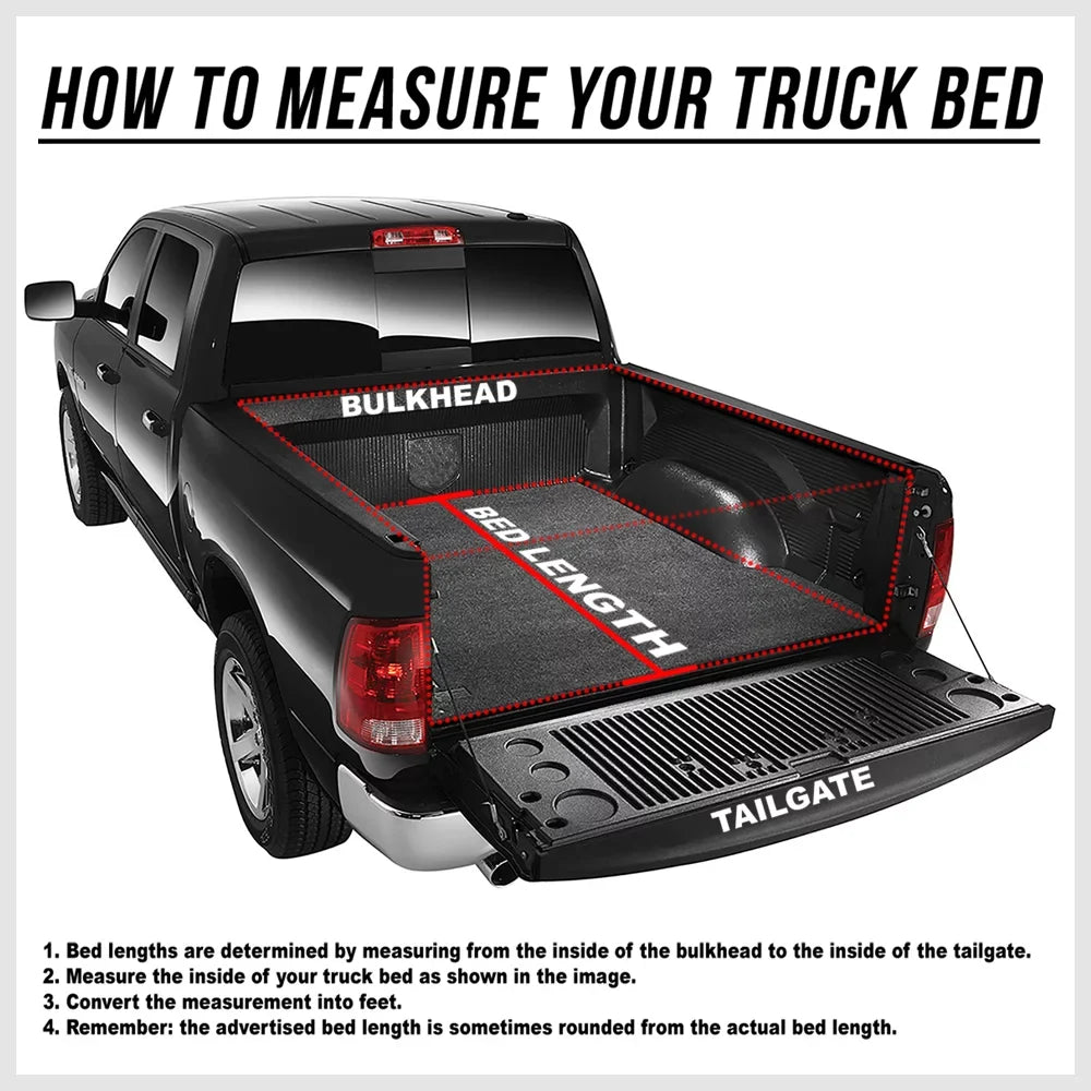Short Bed Truck Tonneau Cover 5Ft Soft Top Tri-Fold Fleetside for 05-21 Frontier Fits select: 2005-2019