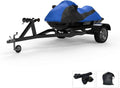 Custom Contour Fit Weatherproof Jet Ski Cover for Kawasaki 900  1995-1998 - Blue/Black Color - All Weather - Trailerable - Protect from Rain & Sun! Includes Trailer Straps & Storage Bag