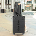 Miumaeov Rolling Makeup Train Case Professional Cosmetic Trolley Storage Luggage Box Nail Polish Organizer