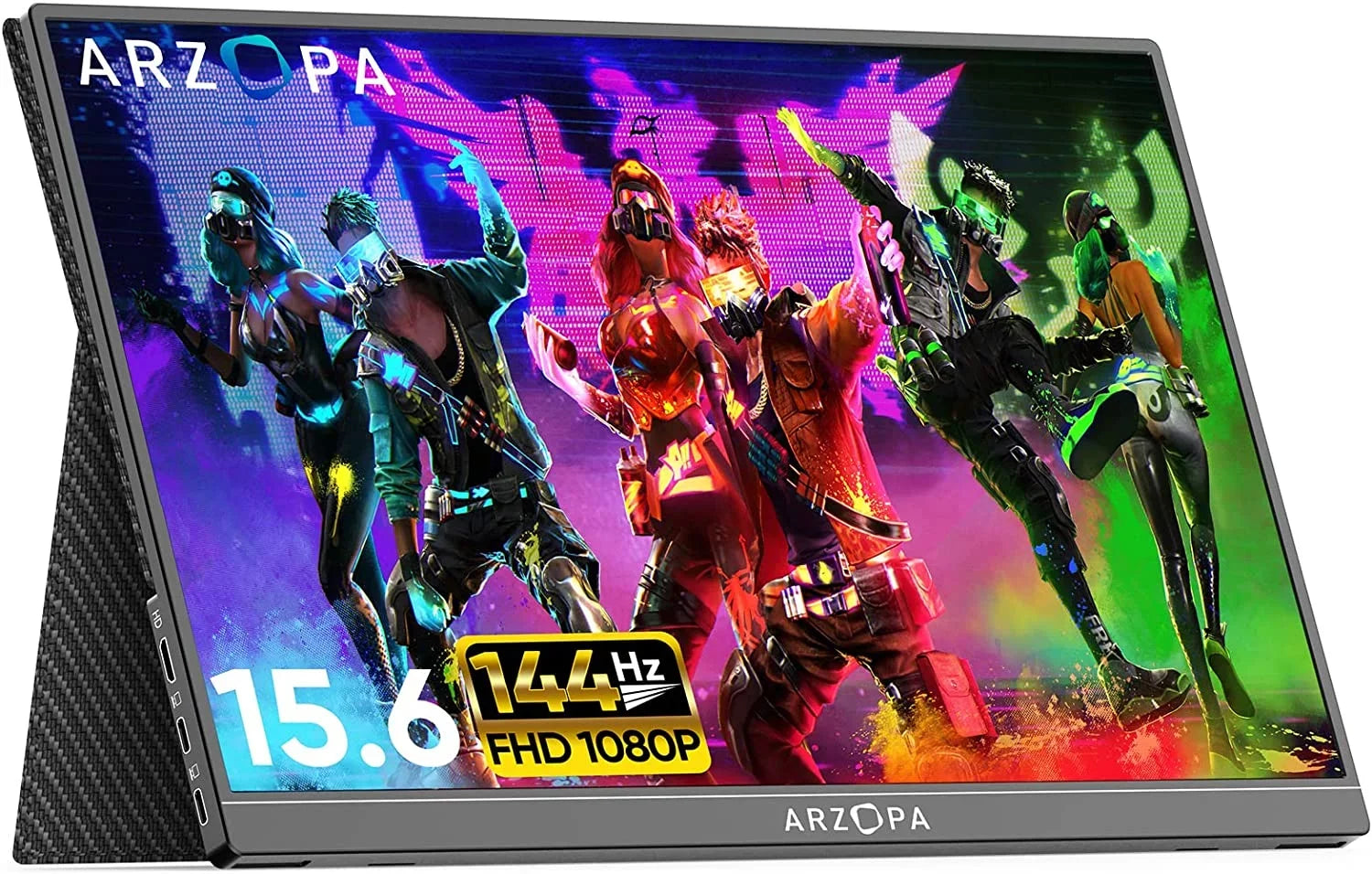 Arzopa 15.6'' 144Hz Portable Gaming Monitor, 1080P   , External Second Screen for Laptop,
