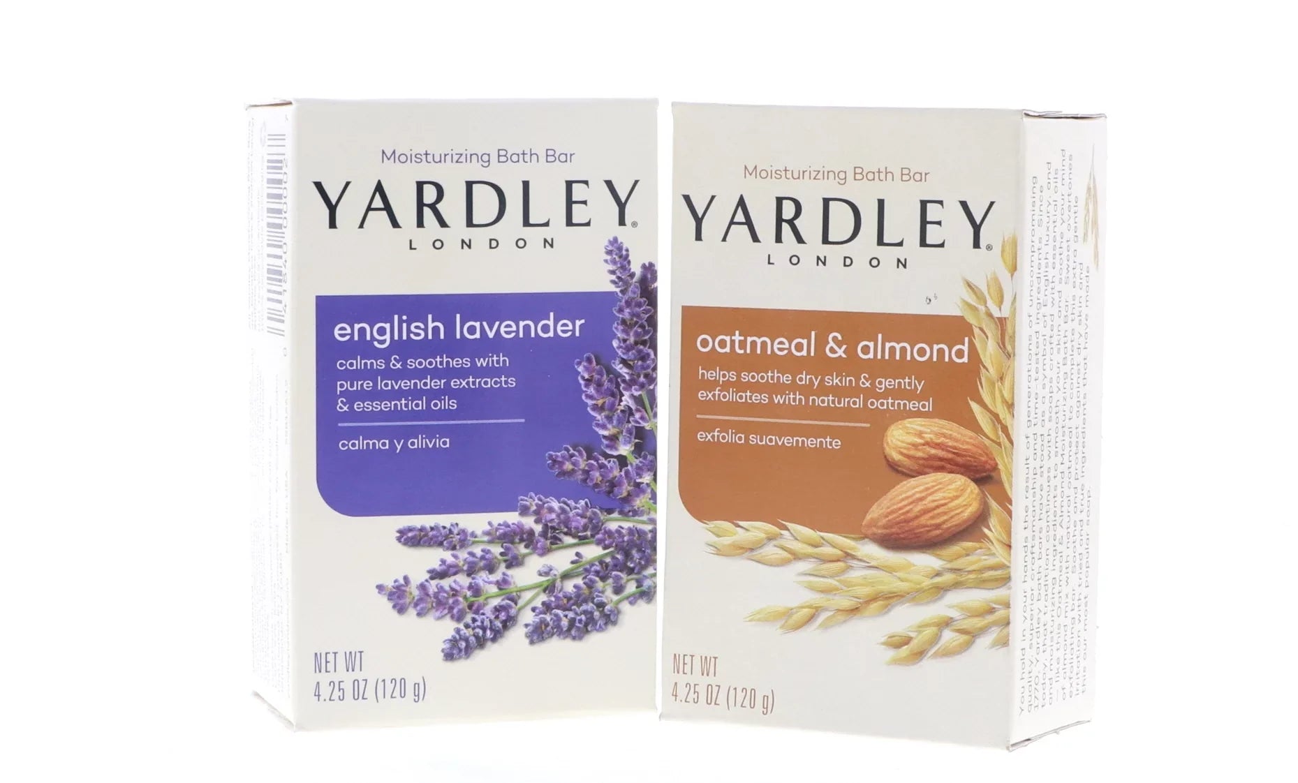 Yardley English Lavender Bath Bar, 4.25 oz 6 , Yardley Oatmeal & Almond Bath Bar, 4.25 oz 6