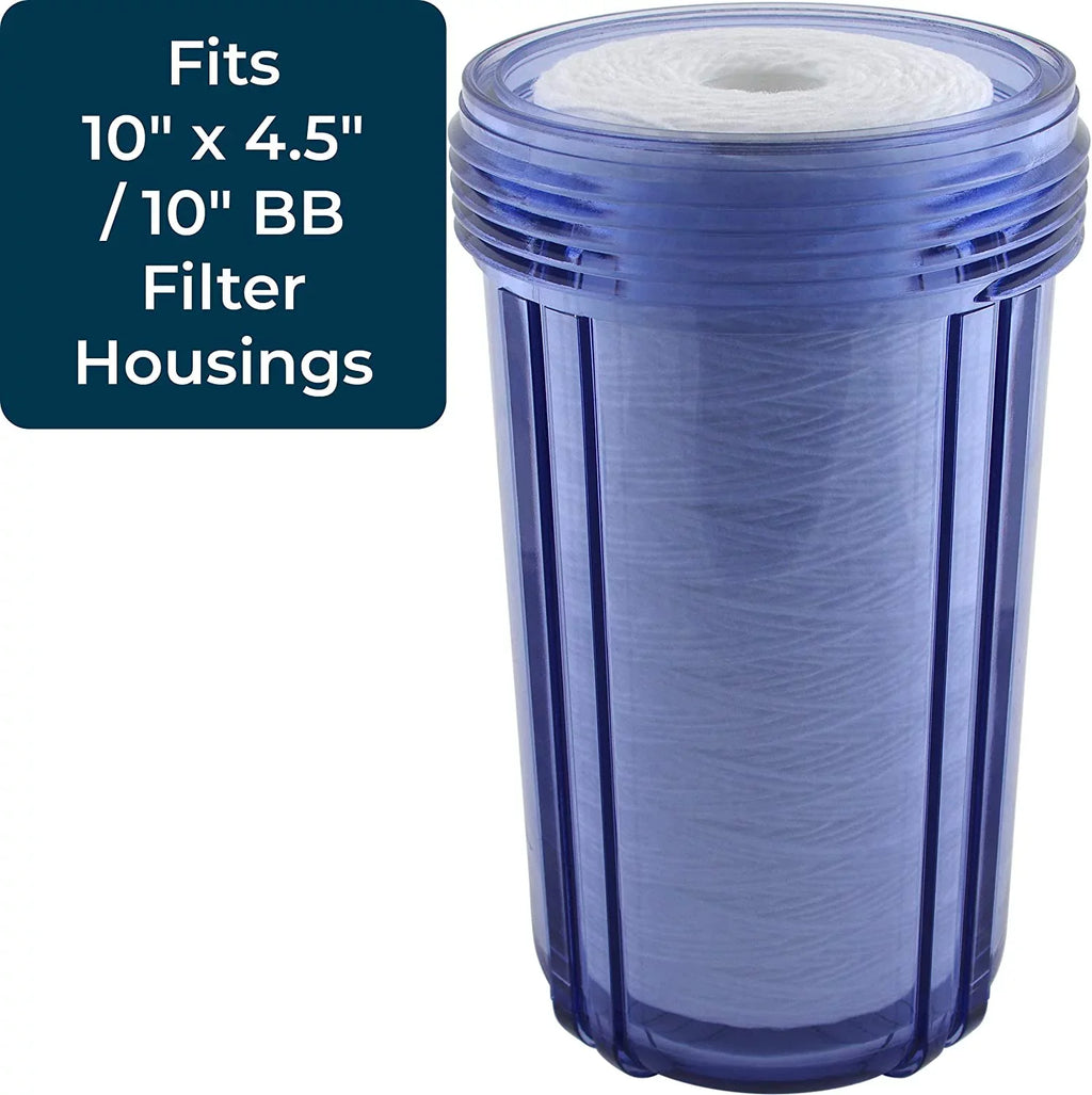 SpiroPure -- 10x4.5 25 Micron String-Wound Polypropylene Water Filter Cartridge  355216-43 - (Case of 8)