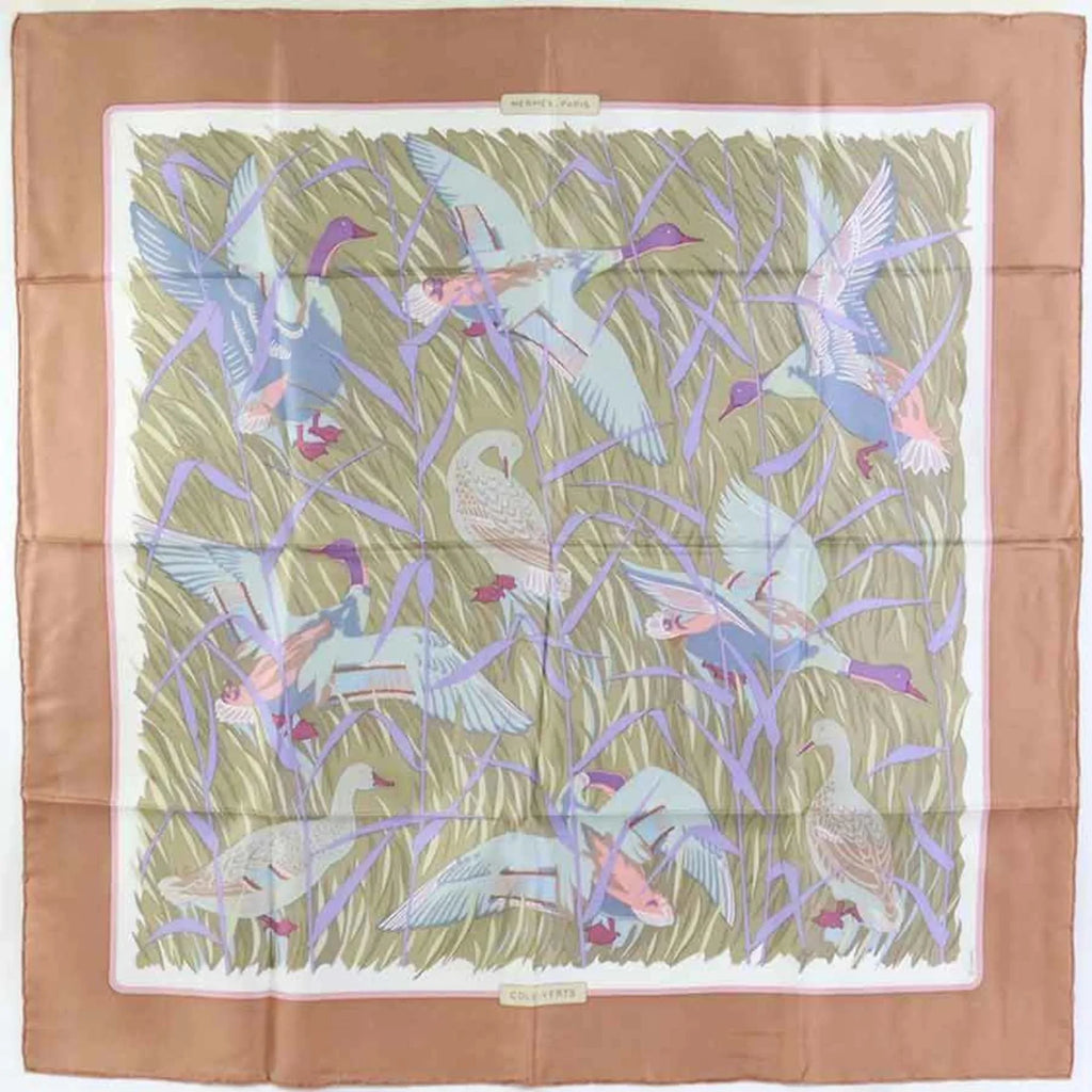 Pre-Owned  Scarf Carre90 Silk Pink/Multicolor Women's (Good)