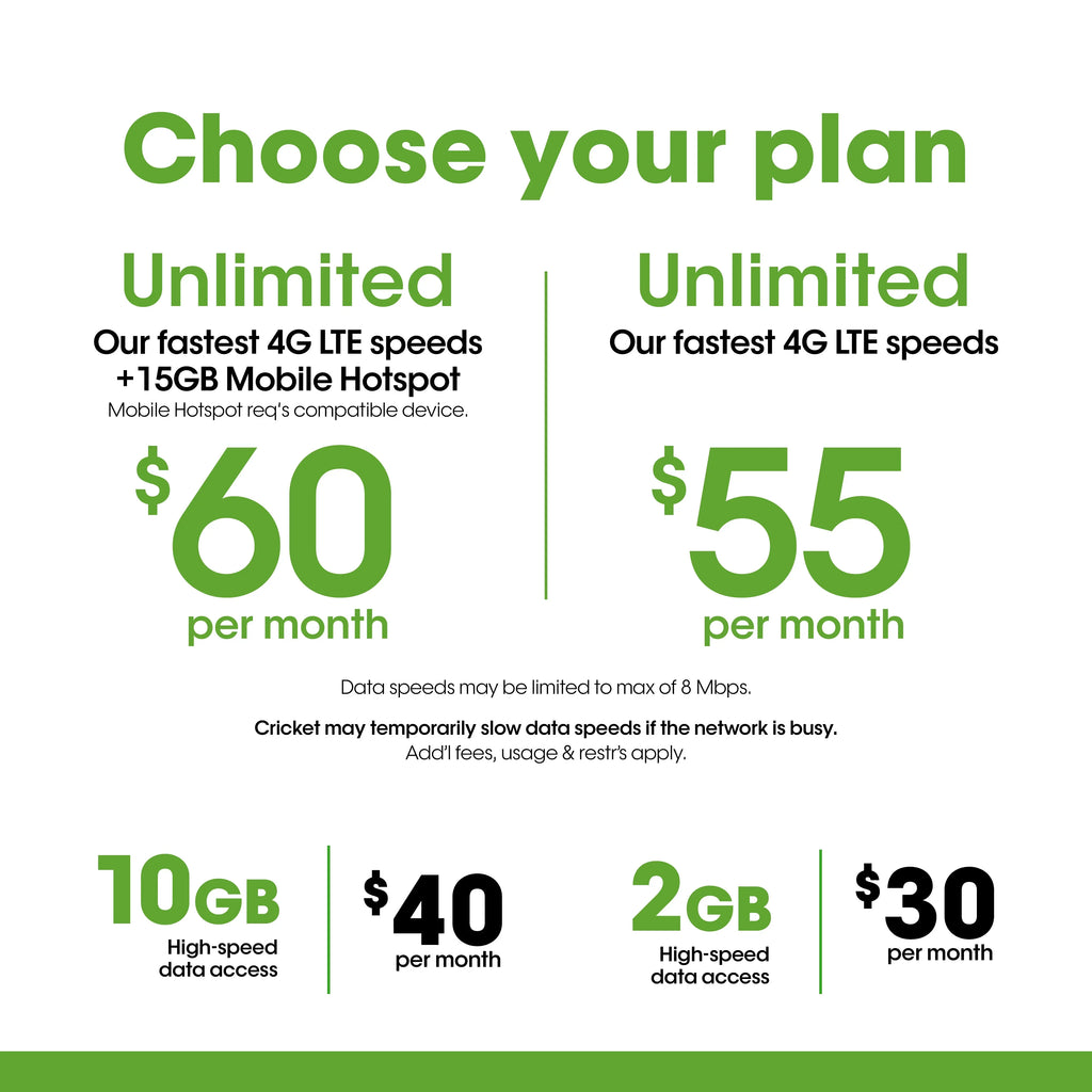 Cricket Wireless $70 e- Top Up (Email Delivery)