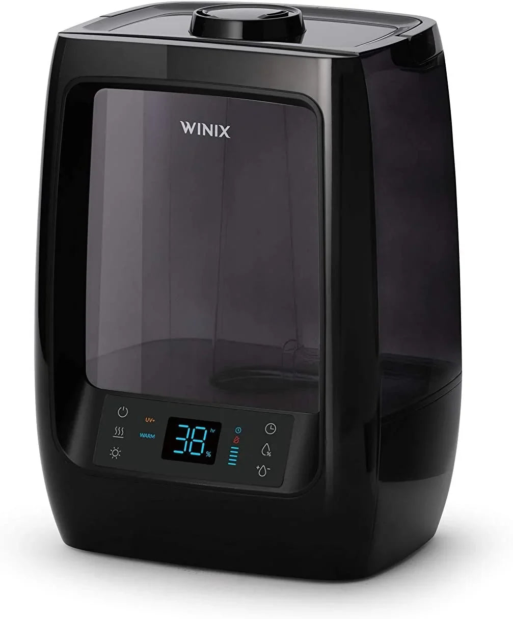 Winix  Ultrasonic Warm and Cool Mist Humidifier, 120 Hrs. Run Time, 2 Gal. Tank, Large Rooms, Quiet, LightCel UVc- Treated Tank, Essential Oil Tray with pre-soaked Essential Oil Pads