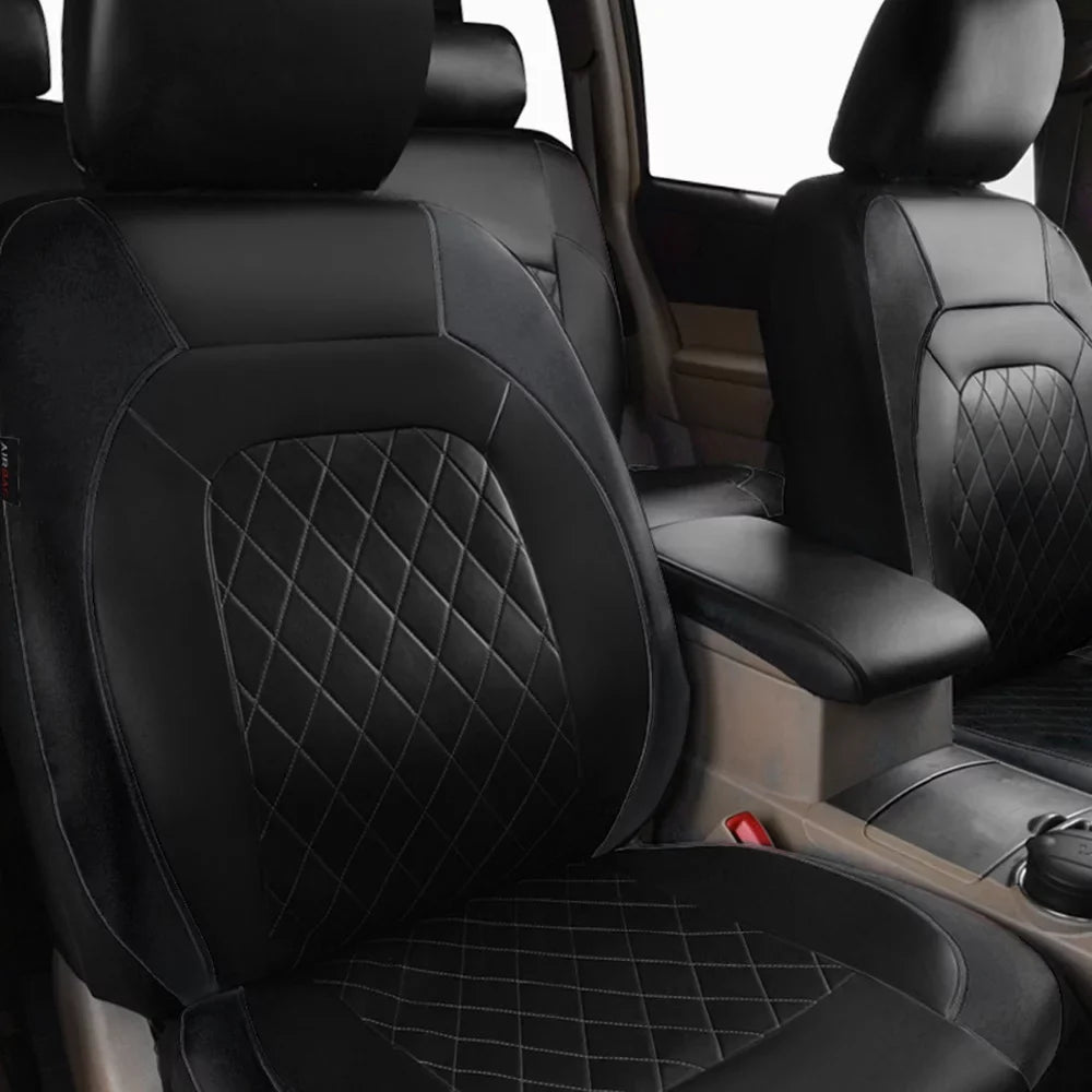 Andoe 9 Pcs Car Seat Cover, 5 Seats  Leather Universal Seat Cover Full Set Auto Interior Accessories for Auto Trucks Van