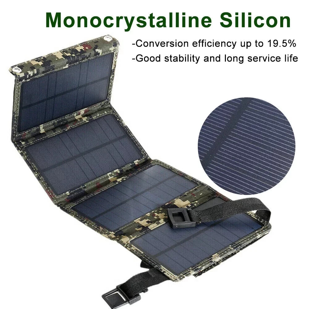 Paddsun 80W  Solar Panel Folding Power Bank Outdoor Camping Hiking Phone Charger