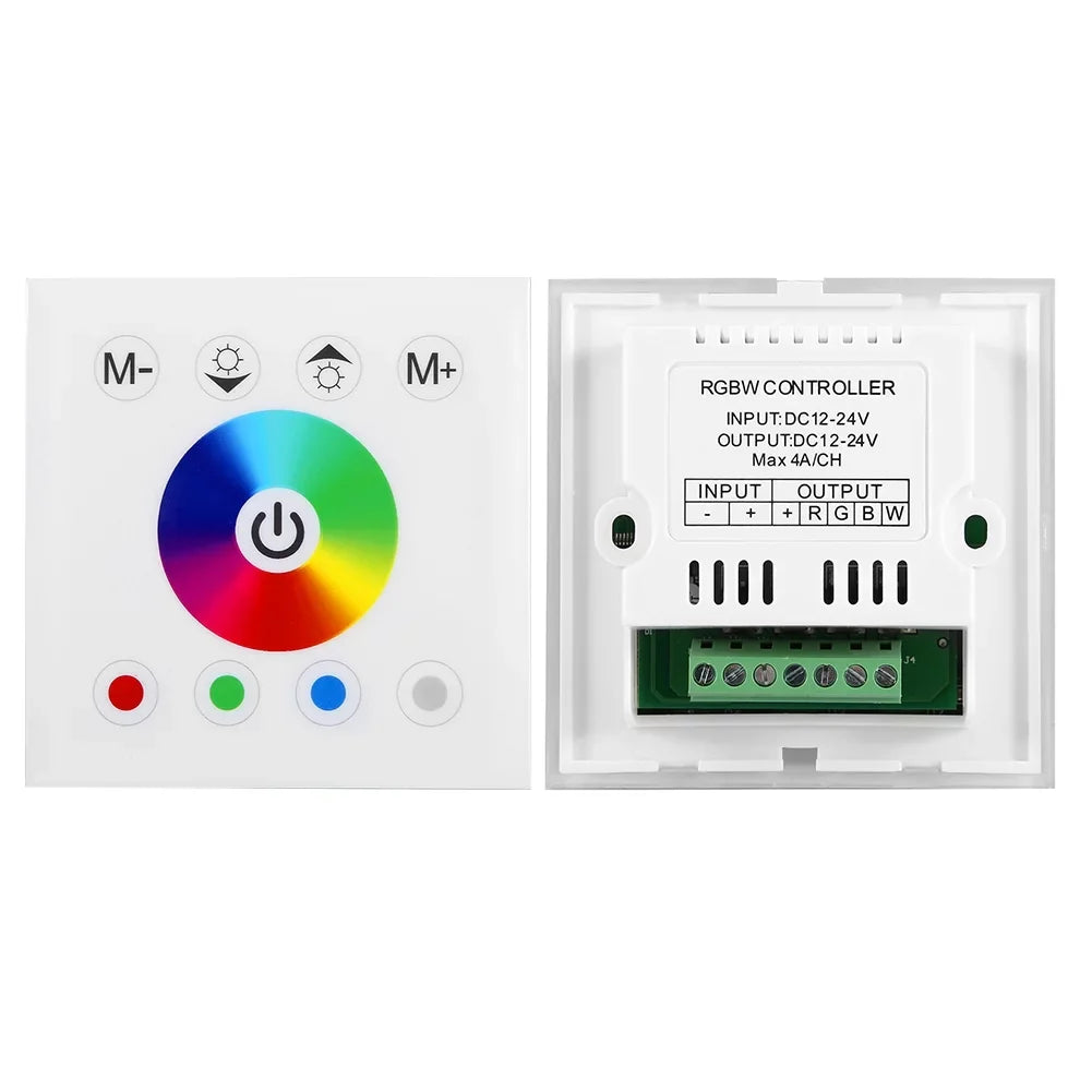 Kathlen Touch Panel Controller - Wall Mounted Colorful   Touch Panel Controller Dimmer Switch for  Strip Light(White)