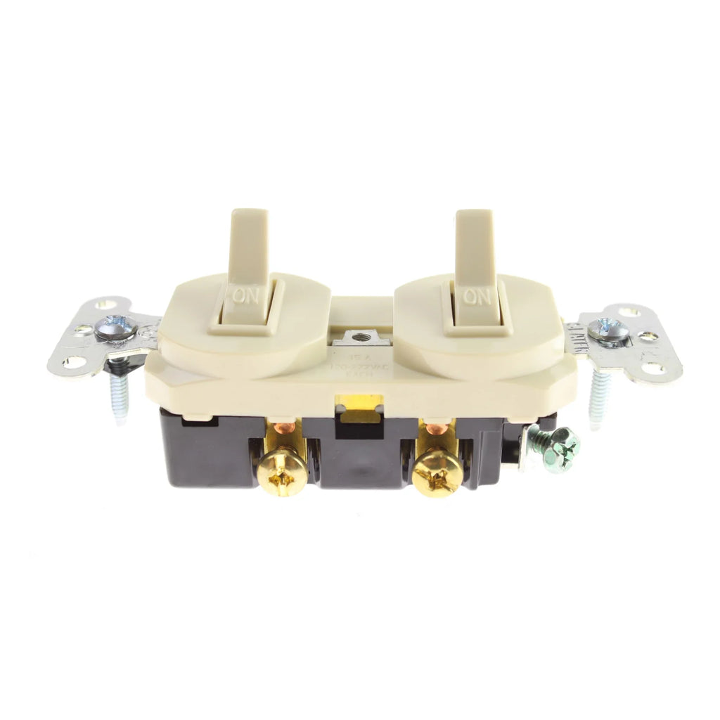 Pass & Seymour Legrand 690- Combo Combination Switch, 1P, 15A, 120/277V, Ivory, 10 Pack