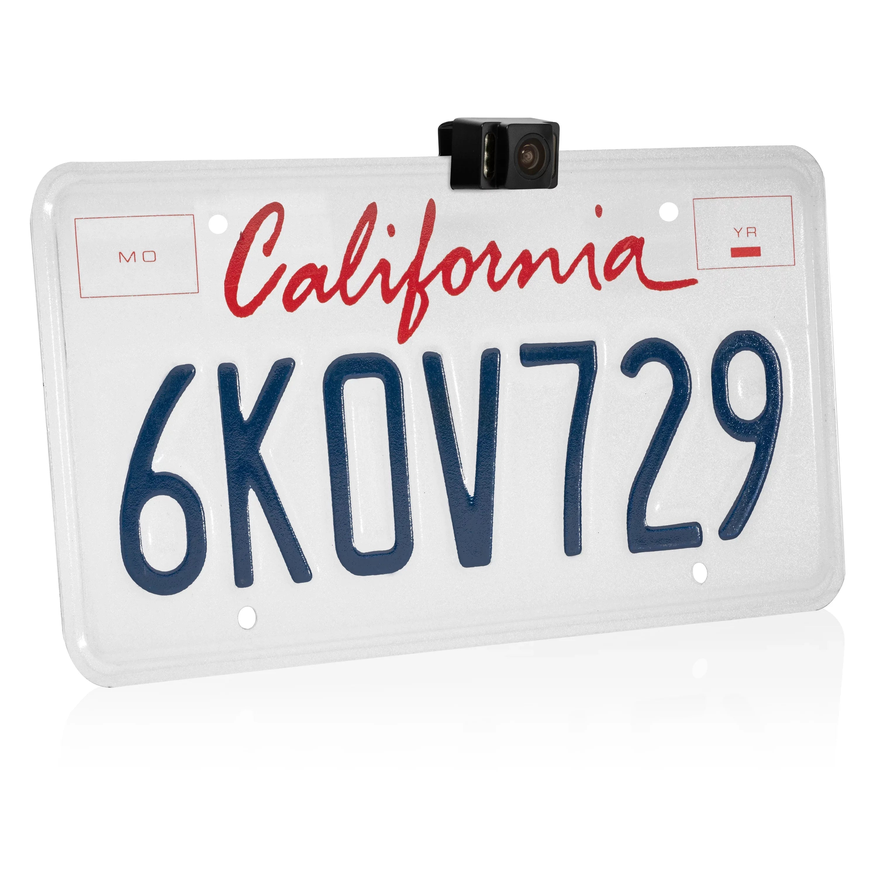 '- Concealed License Plate Backup Camera with Night Vision and Guide Parking Lines (Black)