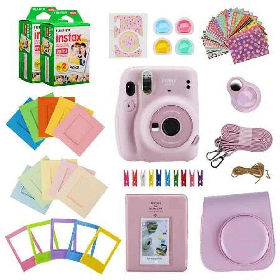 FujiFilm Instax Mini 11 Accessory Kit - Blush Pink (Camera Not Included)