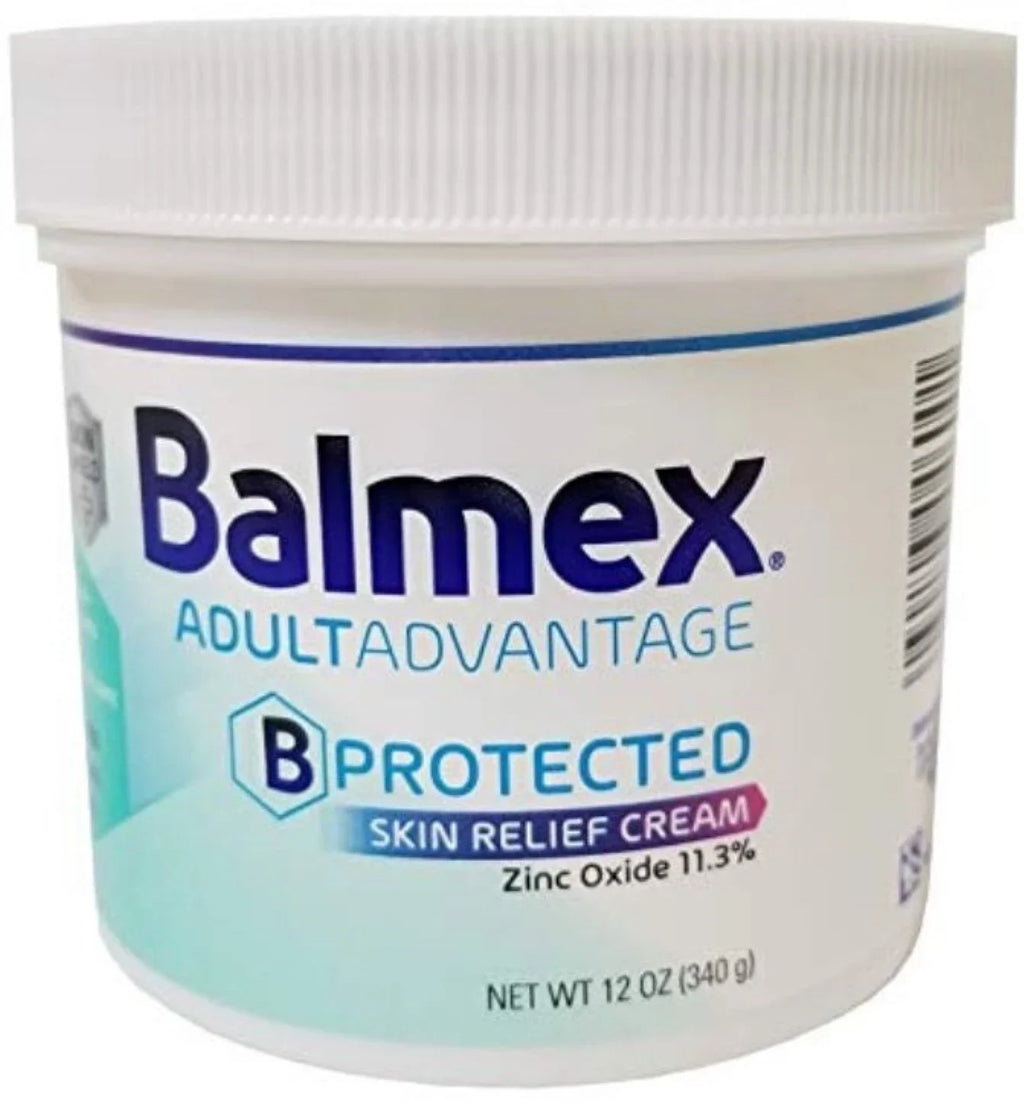 Balmex Adult Advantage -Protected Skin Relief Cream, with Skin Shield Technology to Protect - Soothe and Heal Sensitive Skin, 12oz