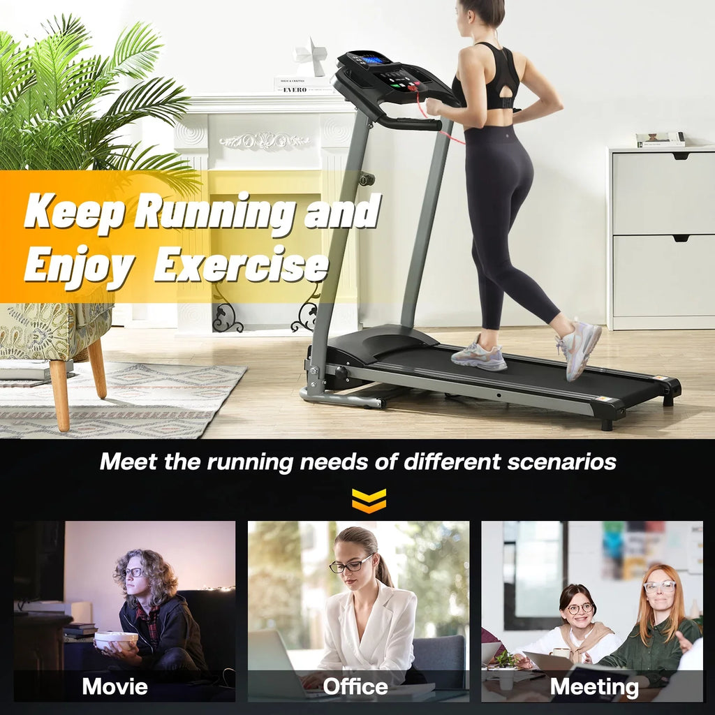 Folding Treadmill Ideal for Small Apartments Perfect for Home and Gym Use
