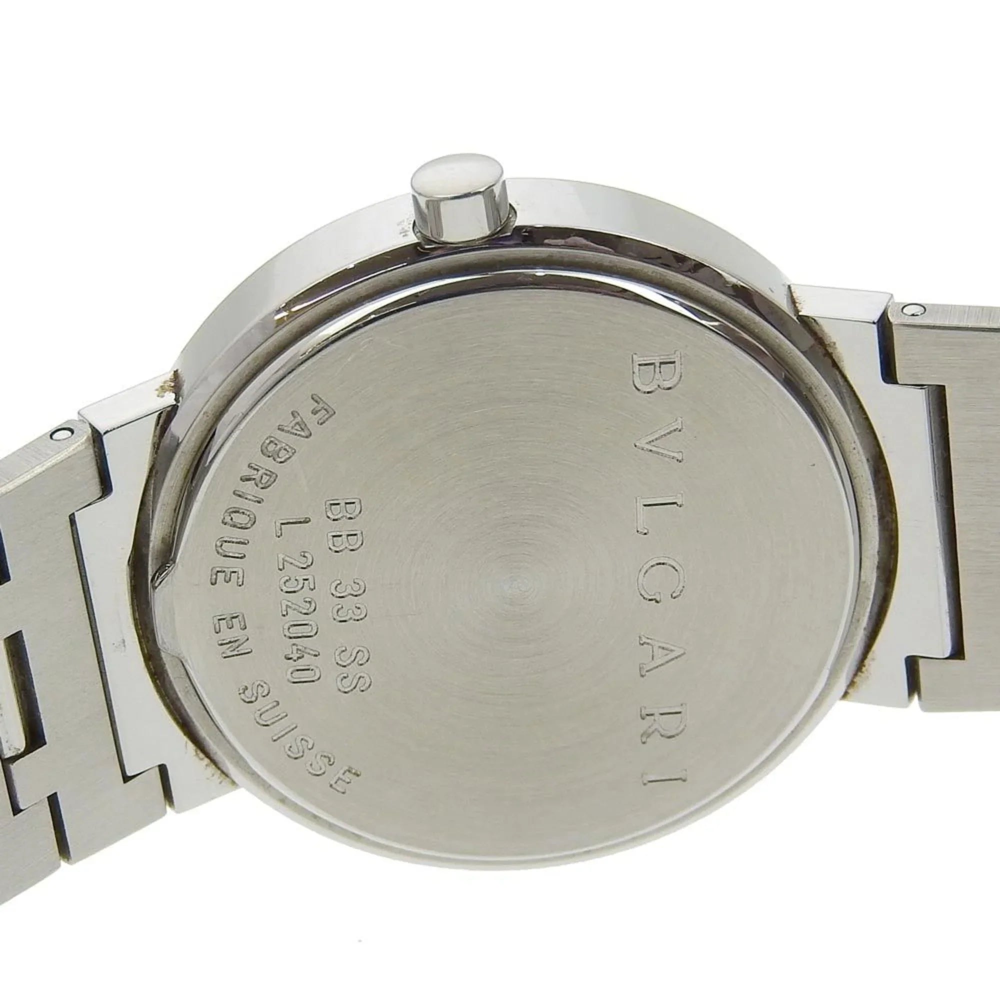 Pre-Owned Bvlgari  Watch  Stainless Steel Quartz Analog Display Black Dial Bulgari Men's  (Fair)