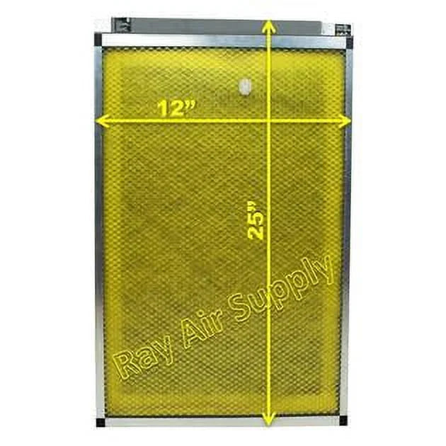 12x25 Replacement Filter Pads Compatible with MicroPower Guard Air Cleaner (3 Pack)