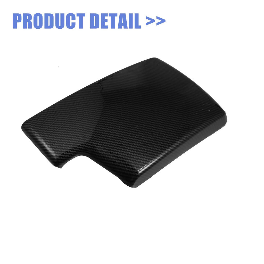 Unique Bargains Car Center Armrest Box Cover Carbon Fiber Pattern Console Storage Box Protector for  3 Series