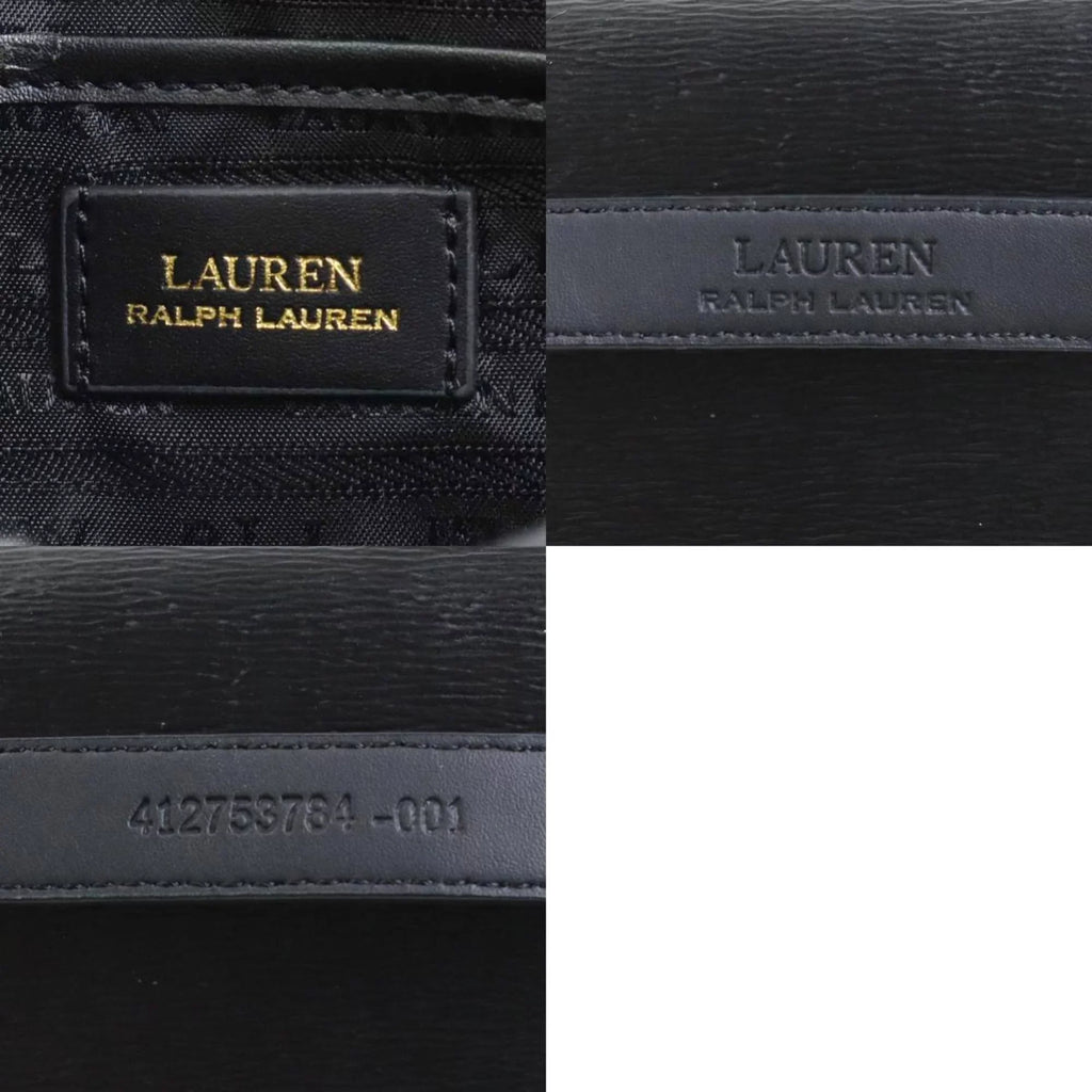 Pre-Owned   Lauren Ralph waist bag belt leather black gold ladies r9529f (Good)