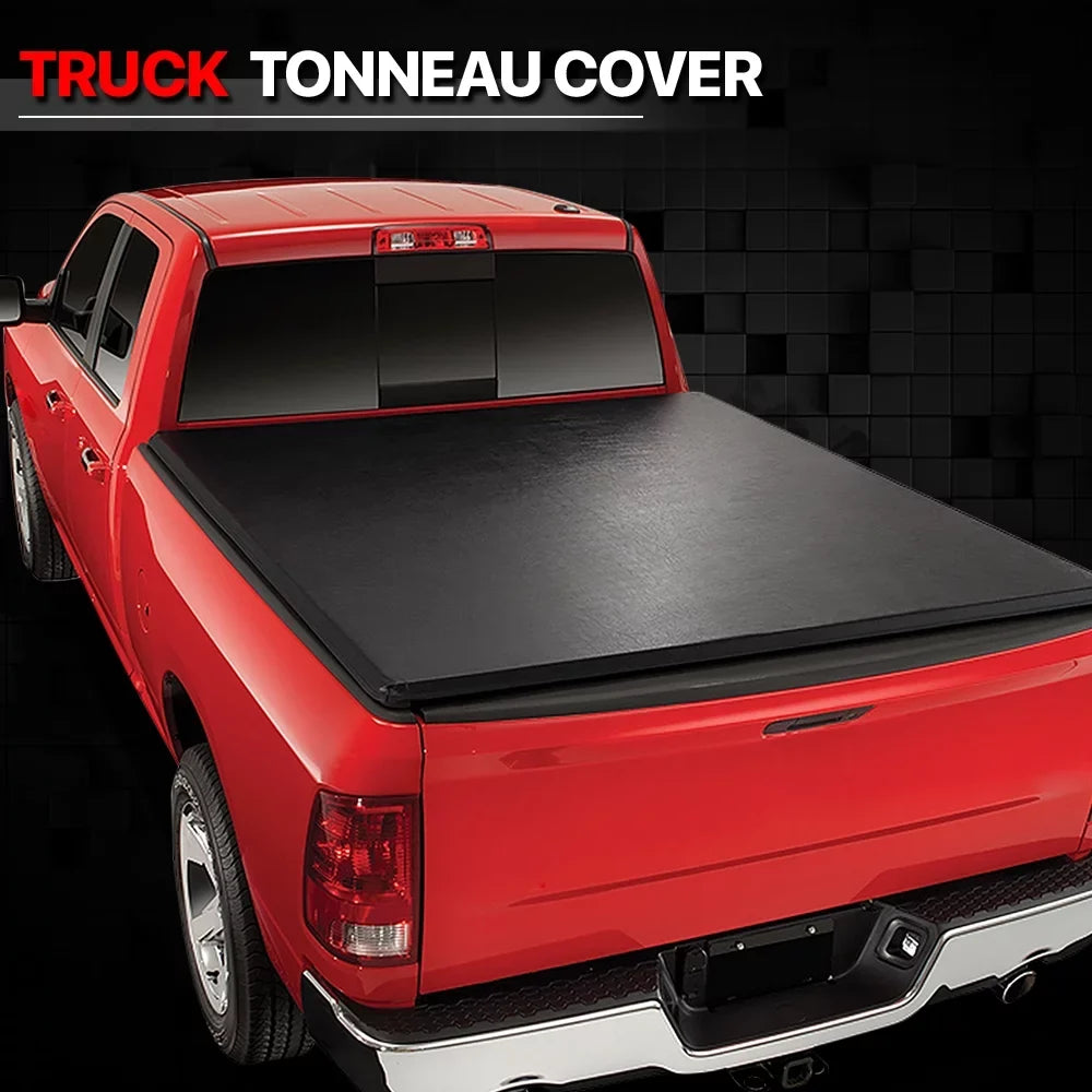 Short Bed Truck Tonneau Cover 5Ft Soft Top Tri-Fold Fleetside for 05-21 Frontier Fits select: 2005-2019