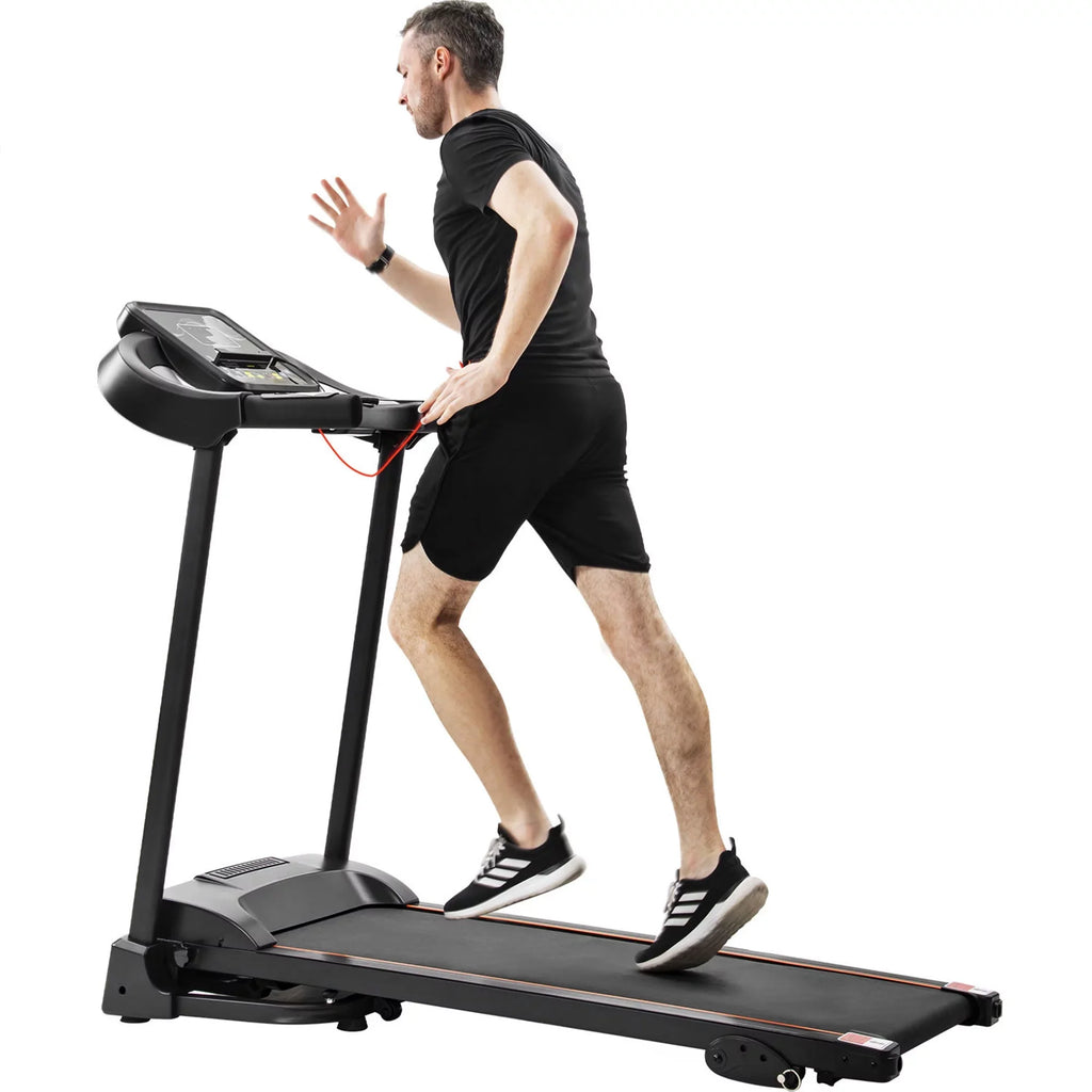 Compact Easy Folding Treadmill   Motorized Running and Jogging Machine Packed
